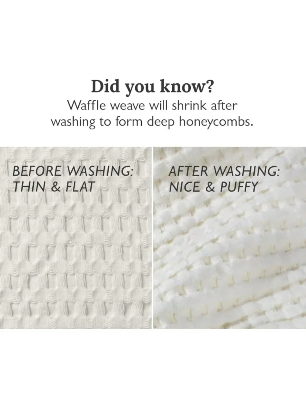 Soft Waffle Bath Towels & Wash Cloths Set of 4 - Quick Dry, Exfoliating, Modern